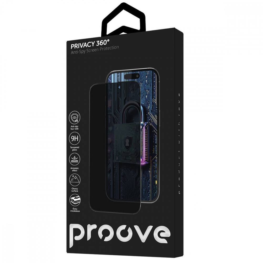 Защитное стекло Proove Privacy 360 Installation Box iPhone 14 Pro/15/16 - фото 1
