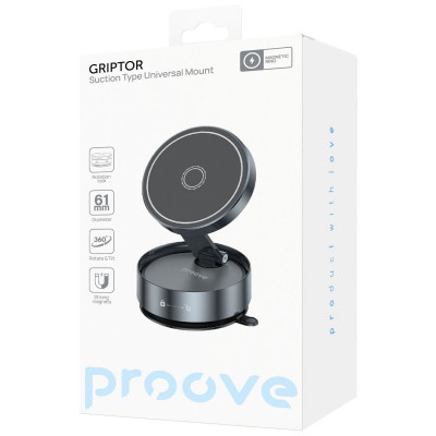 Автомобільний тримач Proove Griptor Sutction Type Universal Mount — Придбати в Україні
