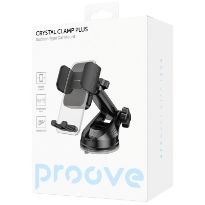 Купить Автодержатель Proove Crystal Clamp Plus Suction Type Car Mount 55549 - Ncase
