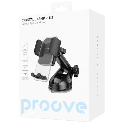 Автомобільний тримач Proove Crystal Clamp Plus Suction Type Car Mount — Придбати в Україні