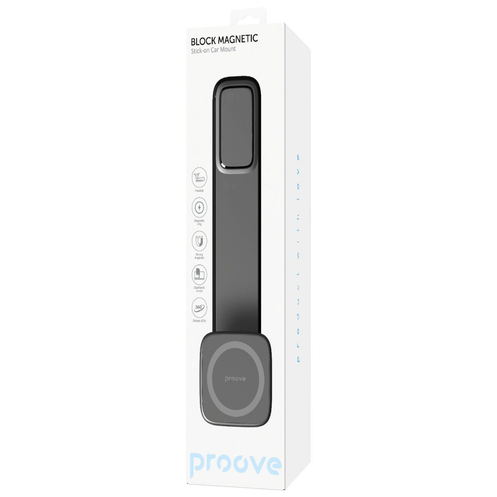 Автодержатель Proove Block Magnetic Stick-on Car Mount Magnetic Ring - фото 1