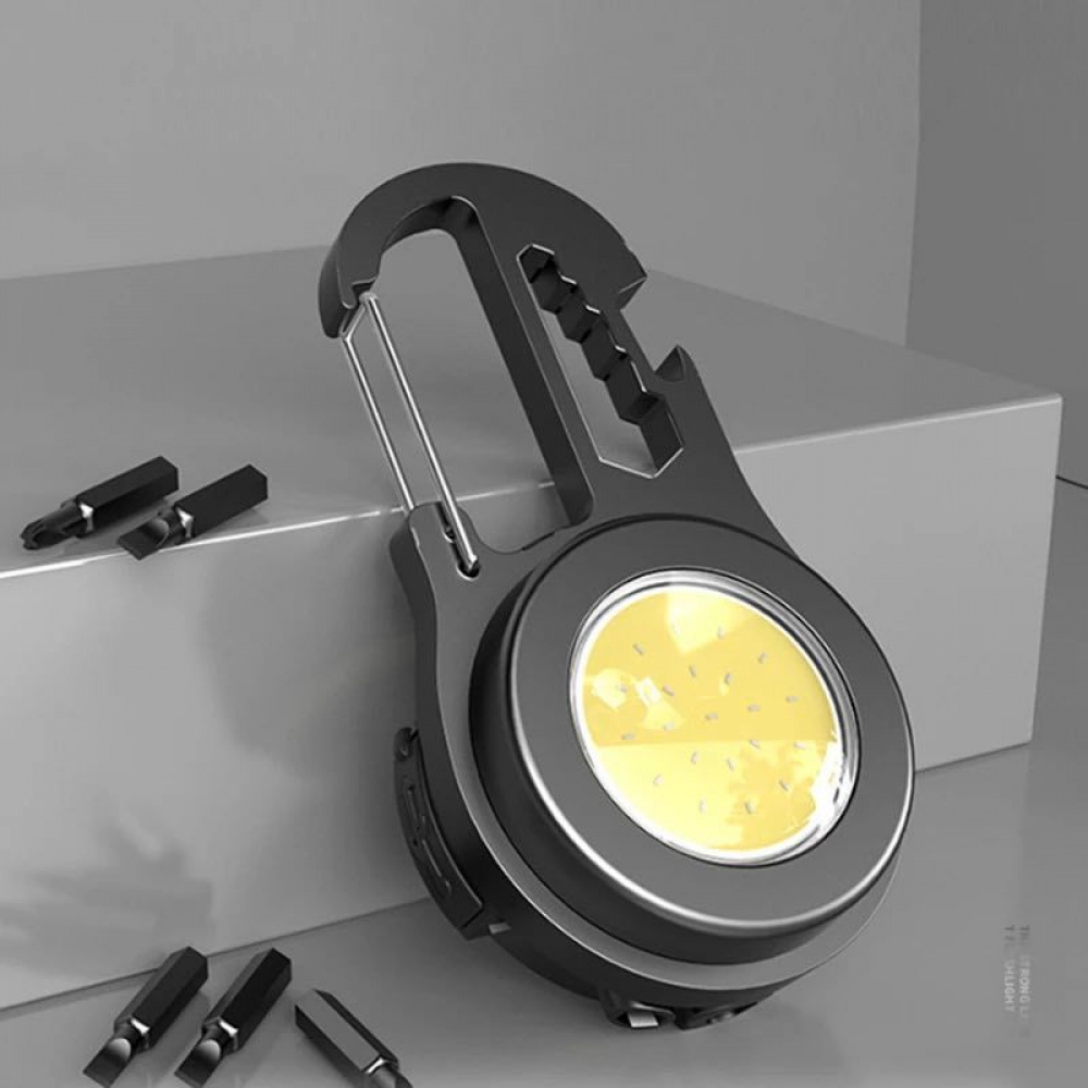 Аккумуляторный LED фонарик W5137 с Type-C (7 режимов, карабин, отвертки) - фото 3