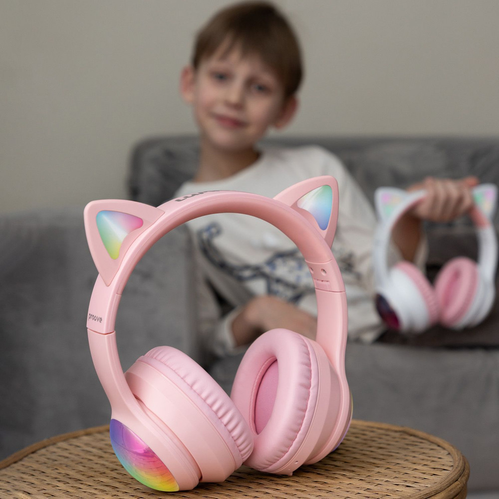 Бездротові навушники Proove Kids LumiCat (APP) white/pink (HPLC0001AP25) Білий/Рожевий на малюнкі №18