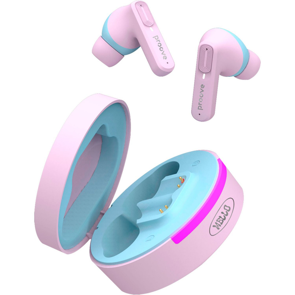 Бездротові навушники Proove Mello TWS with ANC (APP) cotton candy (TWML0001AP24) Рожевий на малюнкі №1