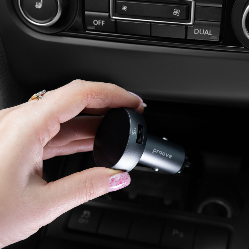 Автомобильное ЗУ Proove FM Launcher Sound Sync 30W (PD+QC3.0) Type-C+USB - фото 7