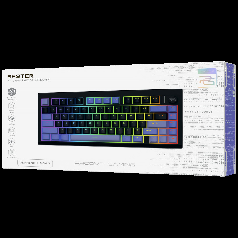 Бездротова клавіатура Proove Gaming Raster (Ukraine Layout) — Придбати в Україні - фото 47
