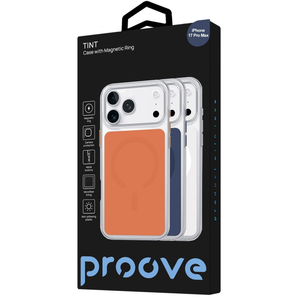 Чехол Proove Tint Case with Magnetic Ring iPhone 17 Pro Max cosmic orange (PCTCIP17PM55) Космический оранжевый на картинке №2