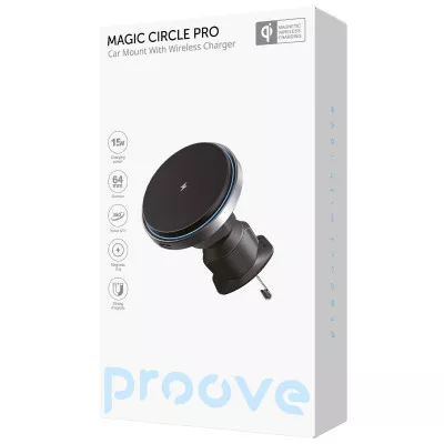 Автомобільний тримач з Бездротовим ЗП Proove Magic Circle Pro 15W — Придбати в Україні