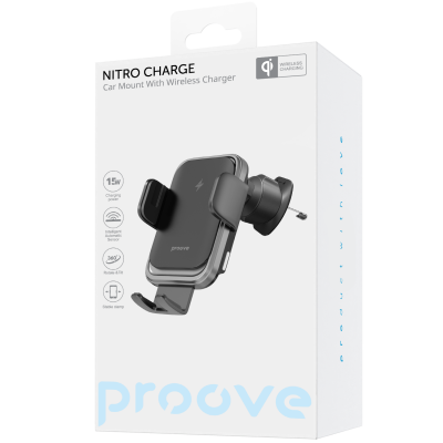 Купить Автодержатель с Беспроводной Зарядкой Proove Nitro Charge 15W 55537 - Ncase