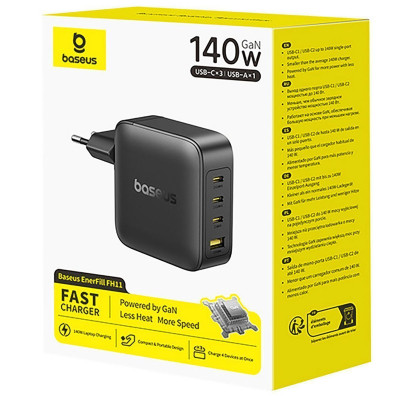 Купить СЗУ Baseus EnerFill FH11 GaN 140W (3 Type-C+USB) 70175 - Ncase
