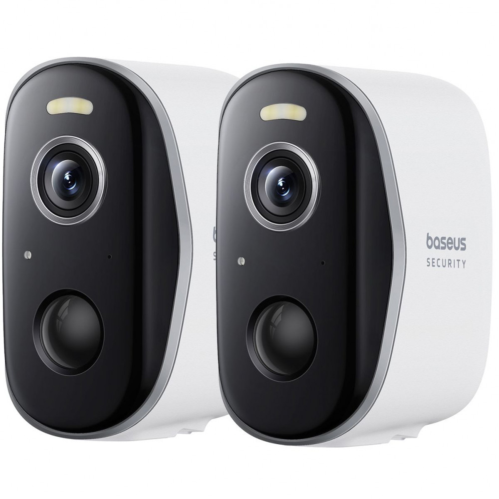 Набір камер Baseus Security N1 Plus Outdoor 2K (2pcs) white на малюнкі №1