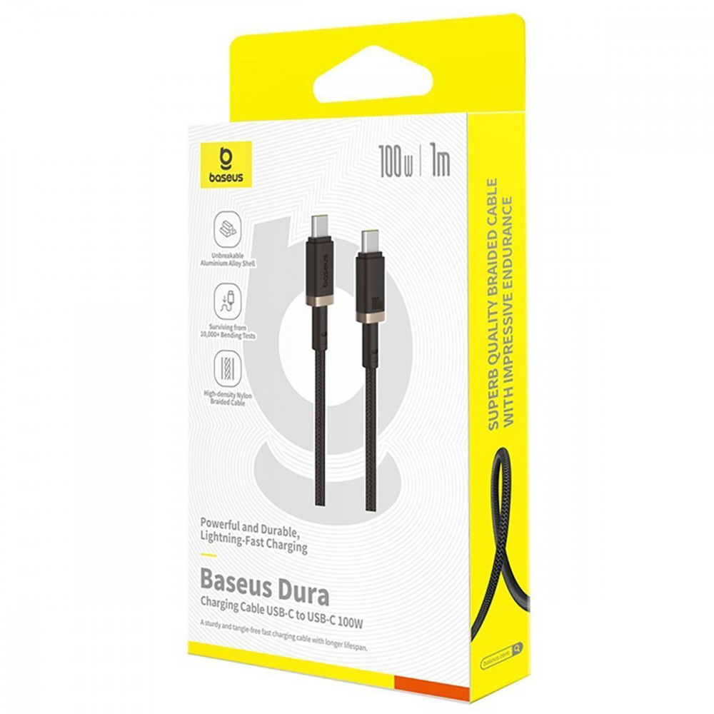Кабель Baseus Dura Series Fast Charging Type-C to Type-C 100W (1m) — Придбати в Україні - фото 1
