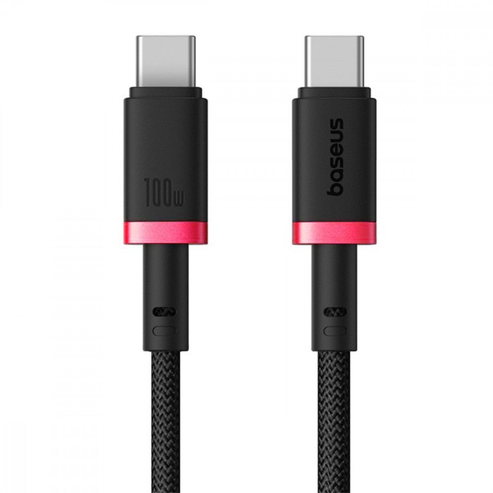 Кабель Baseus Dura Series Fast Charging Type-C to Type-C 100W (1m) red/black на малюнкі №1