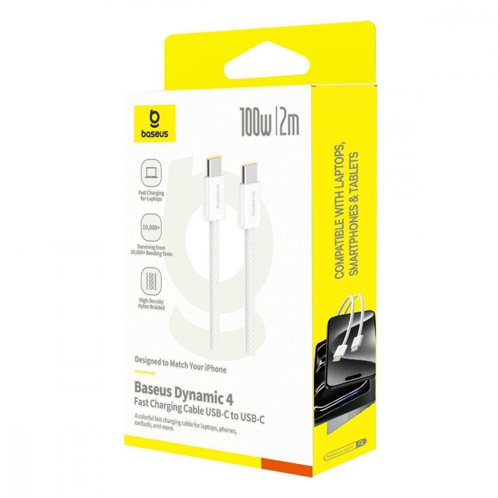Кабель Baseus Dynamic 4 Fast Charging Type-C to Type-C 100W (2m) — Придбати в Україні - фото 1