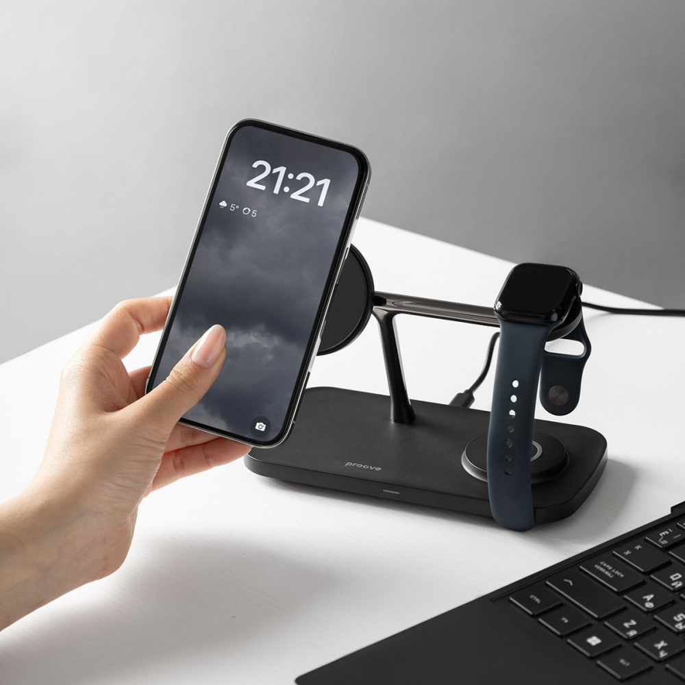 Бездротовий ЗП Proove Magnetic Field Pro 3 in 1 Qi2 — Придбати в Україні - фото 7