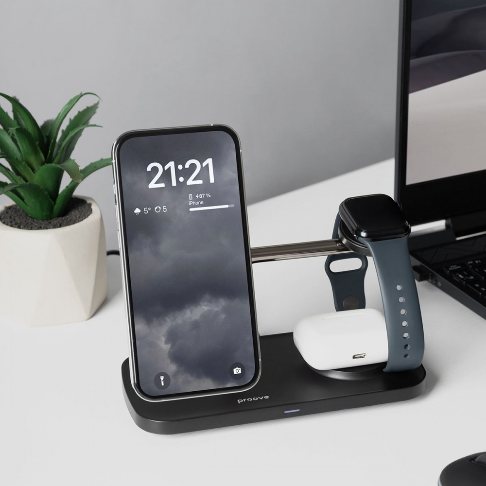 Бездротовий ЗП Proove Magnetic Field Pro 3 in 1 Qi2 — Придбати в Україні - фото 8