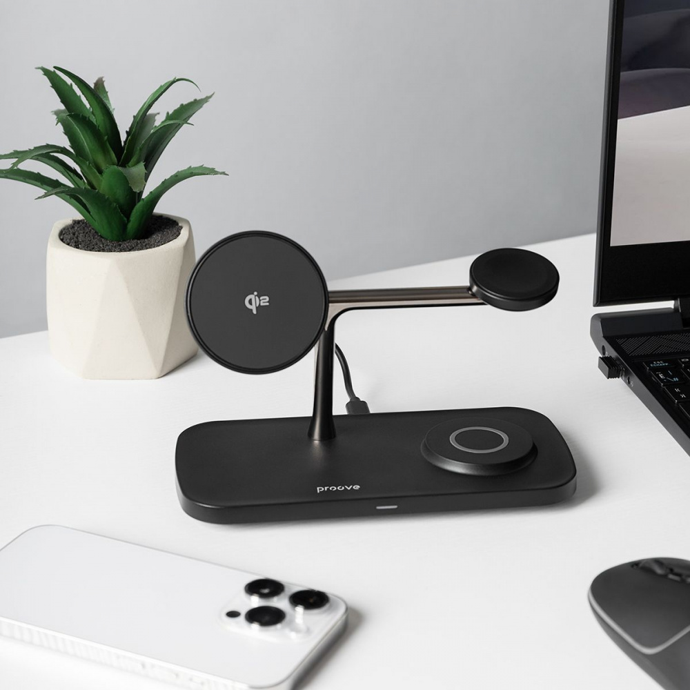 Бездротовий ЗП Proove Magnetic Field Pro 3 in 1 Qi2 — Придбати в Україні - фото 9