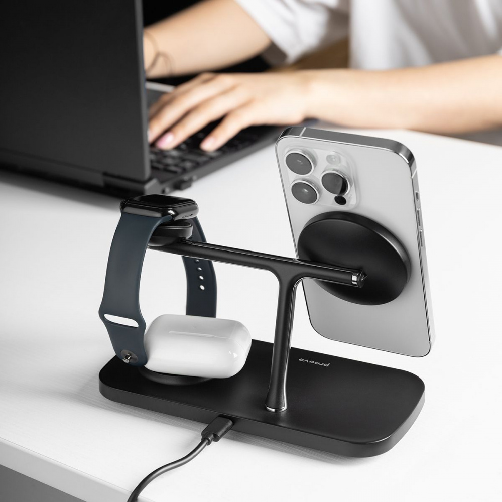 Бездротовий ЗП Proove Magnetic Field Pro 3 in 1 Qi2 — Придбати в Україні - фото 5