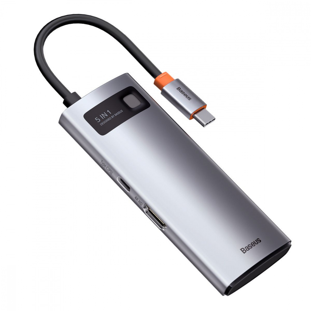 USB-Хаб Baseus Metal Gleam Series 5-in-1 (3xUSB3.0 + 4KHD + Type-C) - фото 8