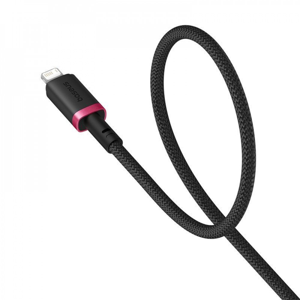 Кабель Baseus Dura Series Fast Charging Lightning 2.4A (2m) black/red (P10377801U01-03) чёрно-красный на картинке №5