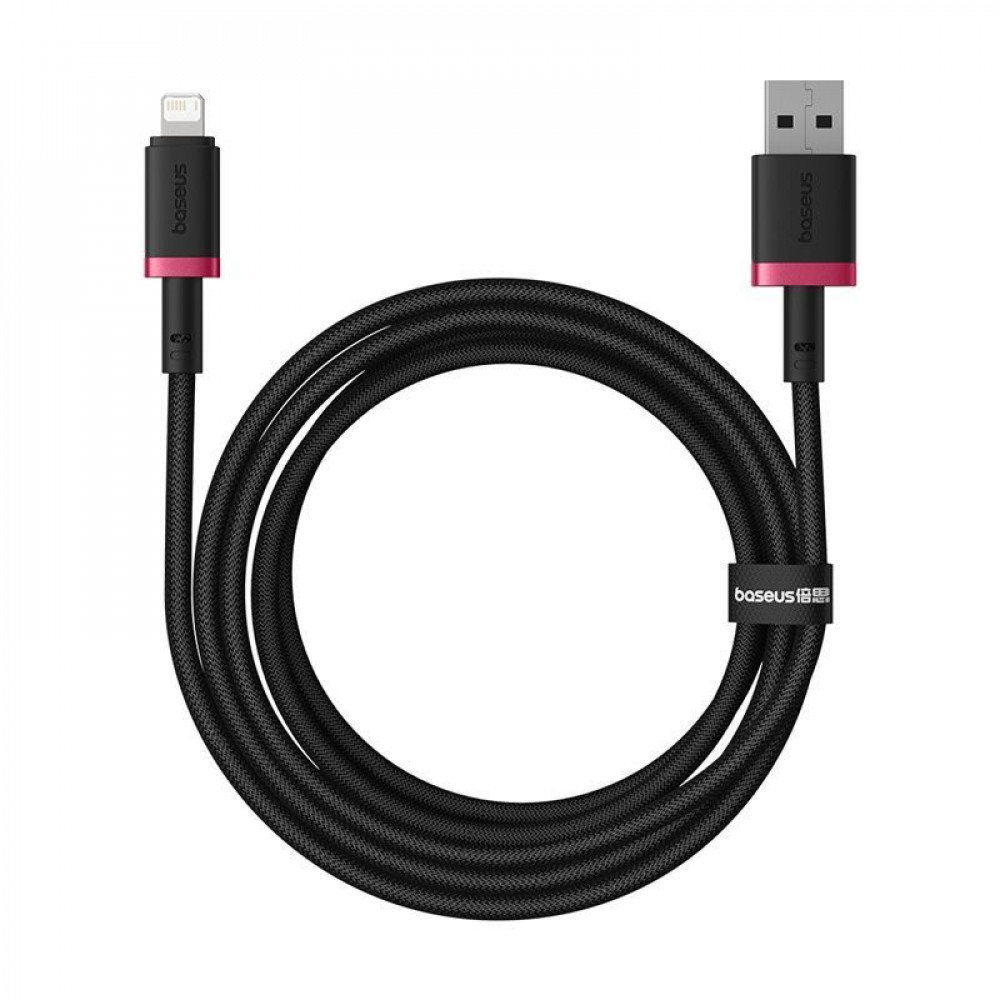 Кабель Baseus Dura Series Fast Charging Lightning 2.4A (2m) black/red (P10377801U01-03) чёрно-красный на картинке №1