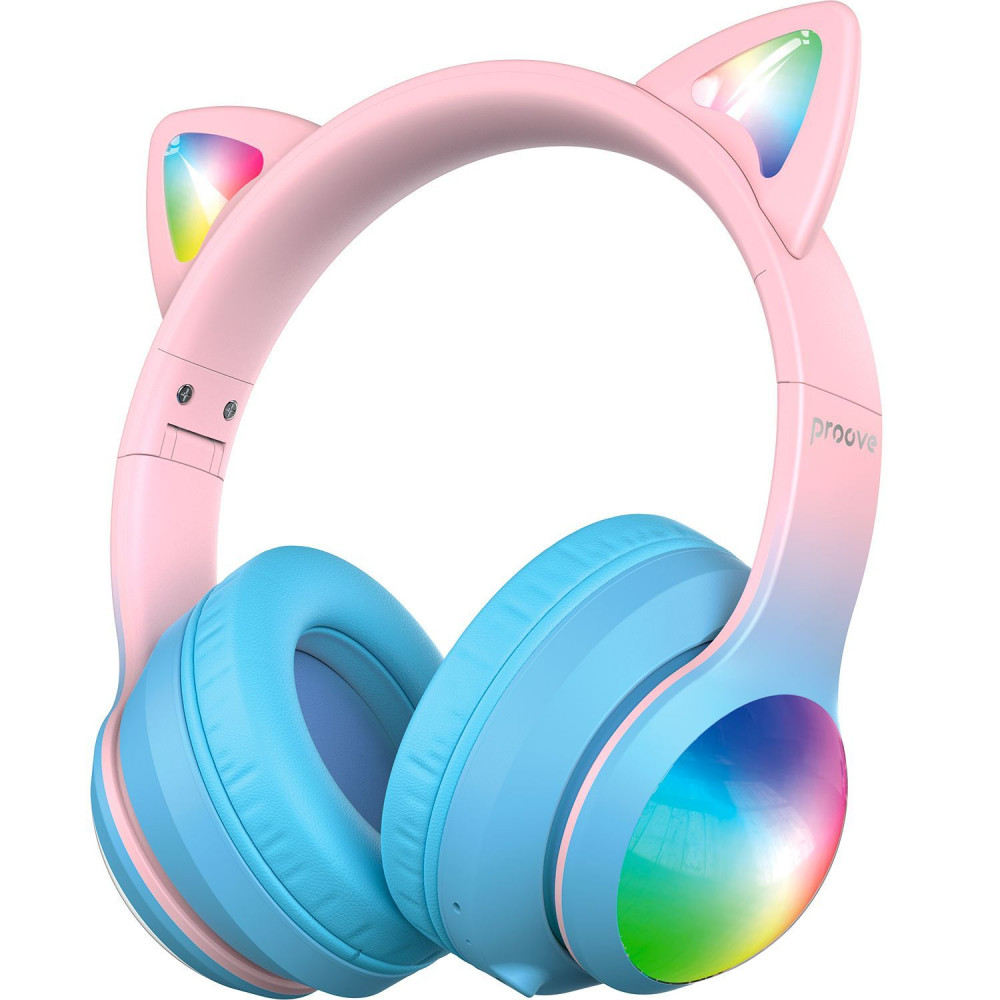 Бездротові навушники Proove Kids LumiCat (APP) blue/pink (HPLC0001AP26) Синьо-рожевий на малюнкі №1
