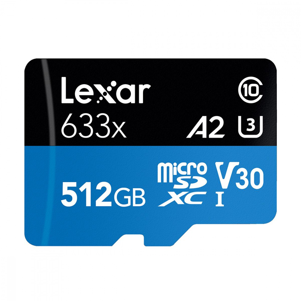 Накопичувач Micro SDXC Card LEXAR 633x (Class 10 UHS-I U3) 512GB — Придбати в Україні - фото 1