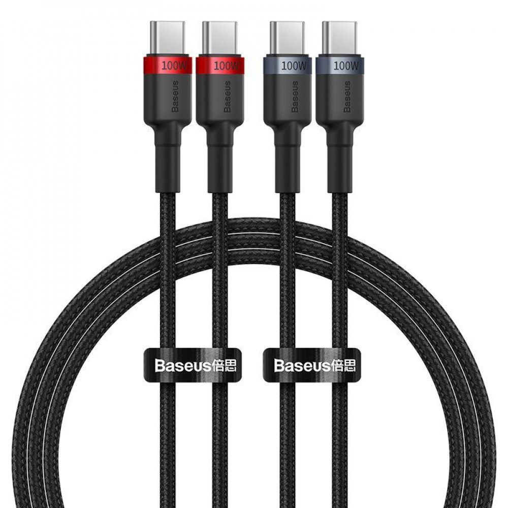 Кабель Baseus Cafule Charging Type-C to Type-C 100W 1м (2pcs) — Придбати в Україні