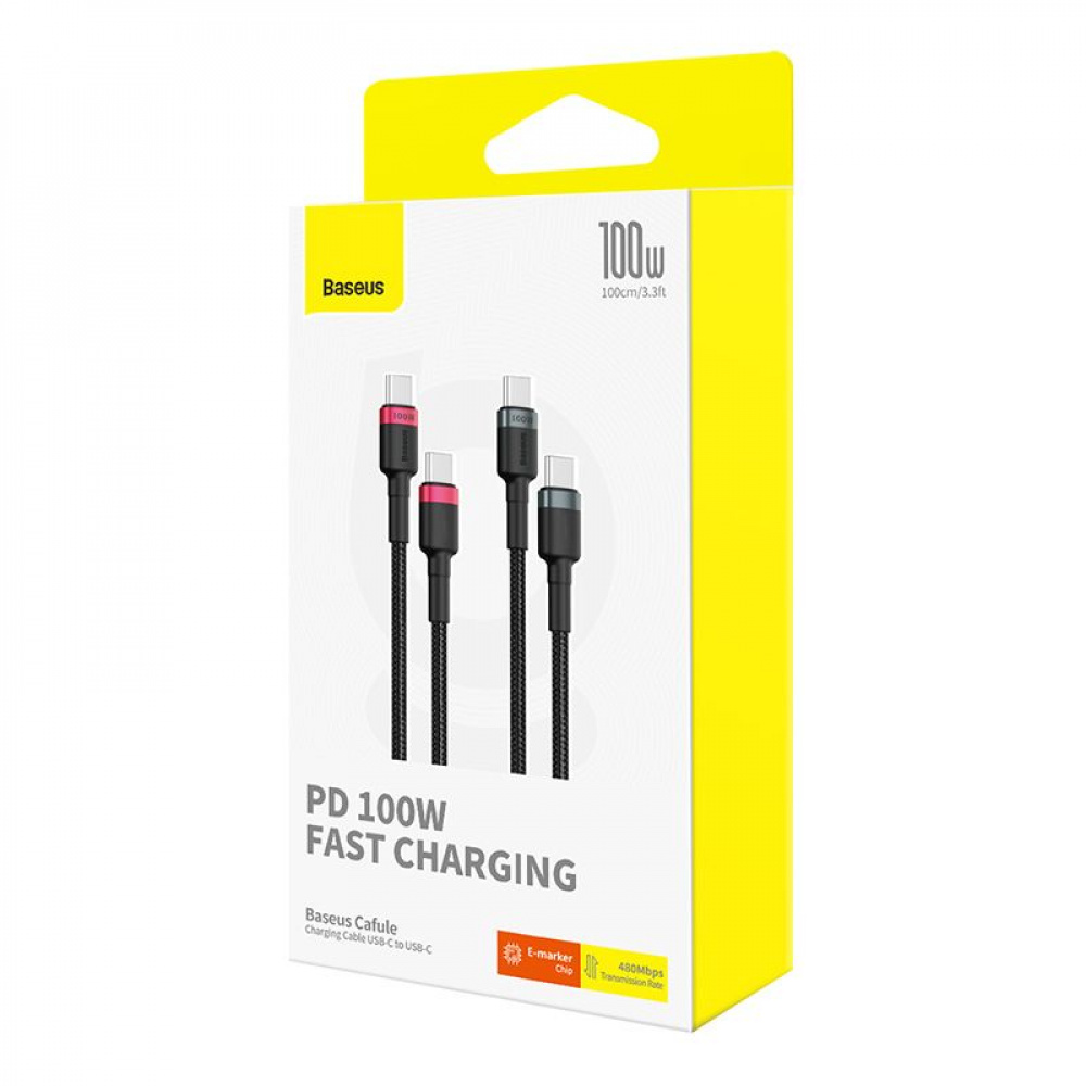 Кабель Baseus Cafule Charging Type-C to Type-C 100W 1м (2pcs) — Придбати в Україні - фото 2