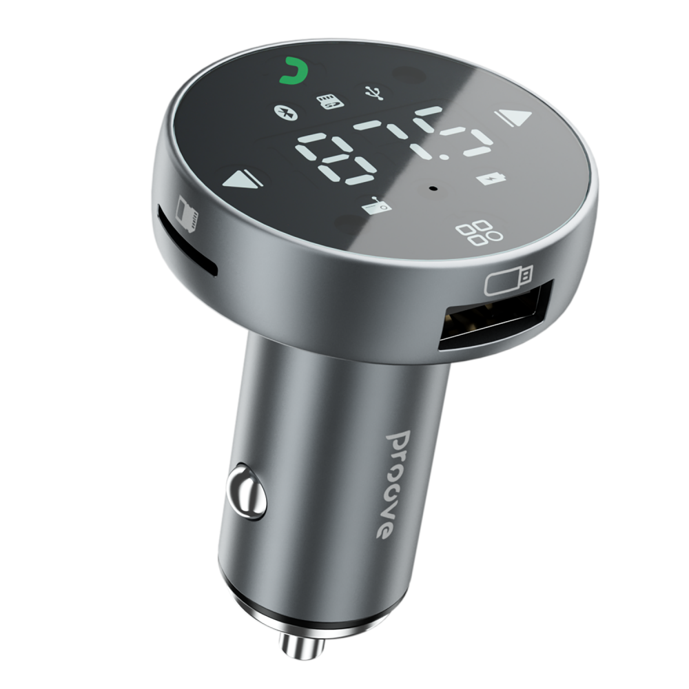 Автомобильное ЗУ Proove FM Launcher Sound Sync 30W (PD+QC3.0) Type-C+USB