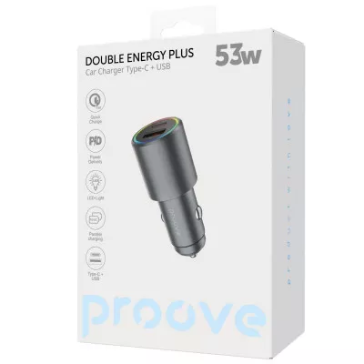 АЗП Proove Double Energy Plus 53W (USB + Type-C) — Придбати в Україні
