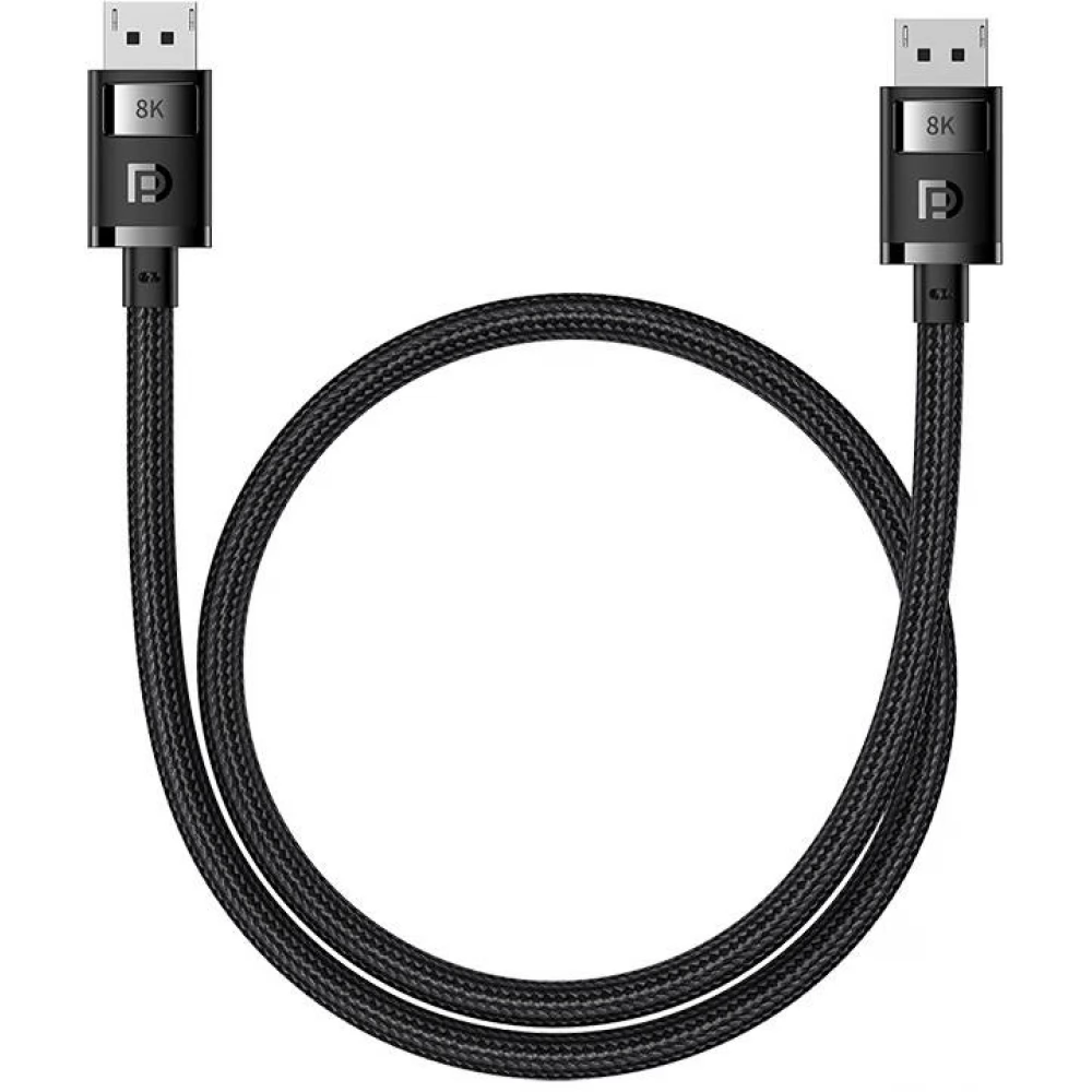 Кабель Baseus High Definition Series DP 8K to DP 8K (2m) black (B00633706111-02) Чорний на малюнкі №1