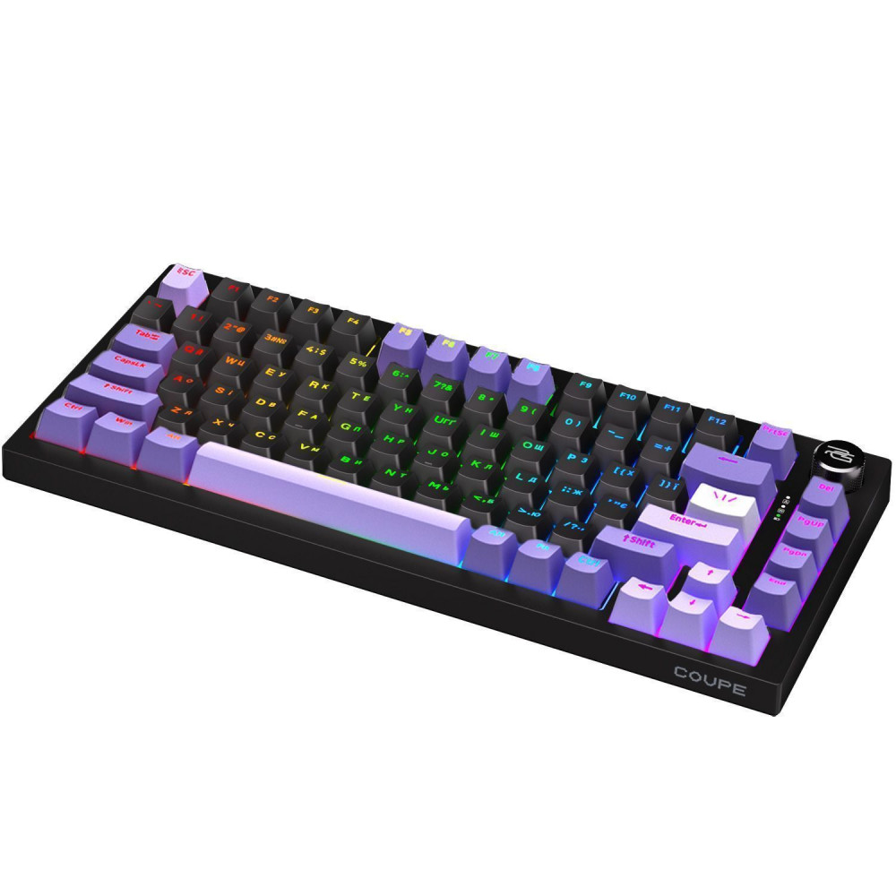 Бездротова клавіатура Proove Gaming Coupe (Ukraine Layout) black/purple (WKCP00022416) Чорний/фіолетовий на малюнкі №7