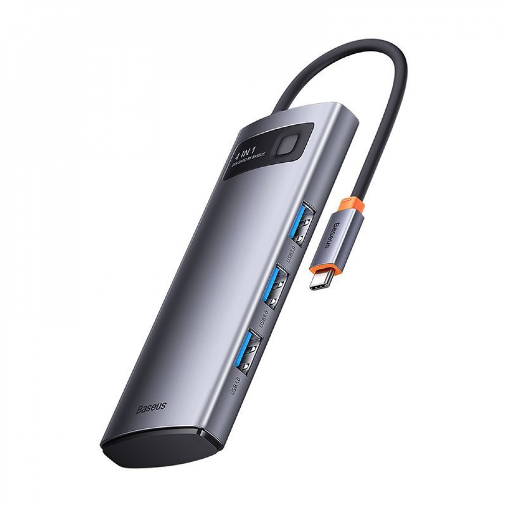 USB-Хаб Baseus Metal Gleam Series 4-in-1 (4xUSB3.0) — Придбати в Україні - фото 4