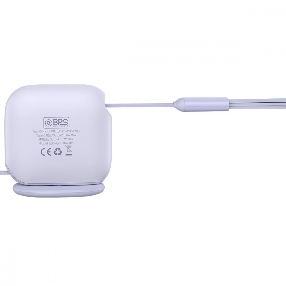 Кабель Baseus Traction Series Retractable 3-in-1 Fast Charging Type-C (Micro USB+Lightning+Type-C) 100W (1.7m) — Придбати в Україні - фото 3