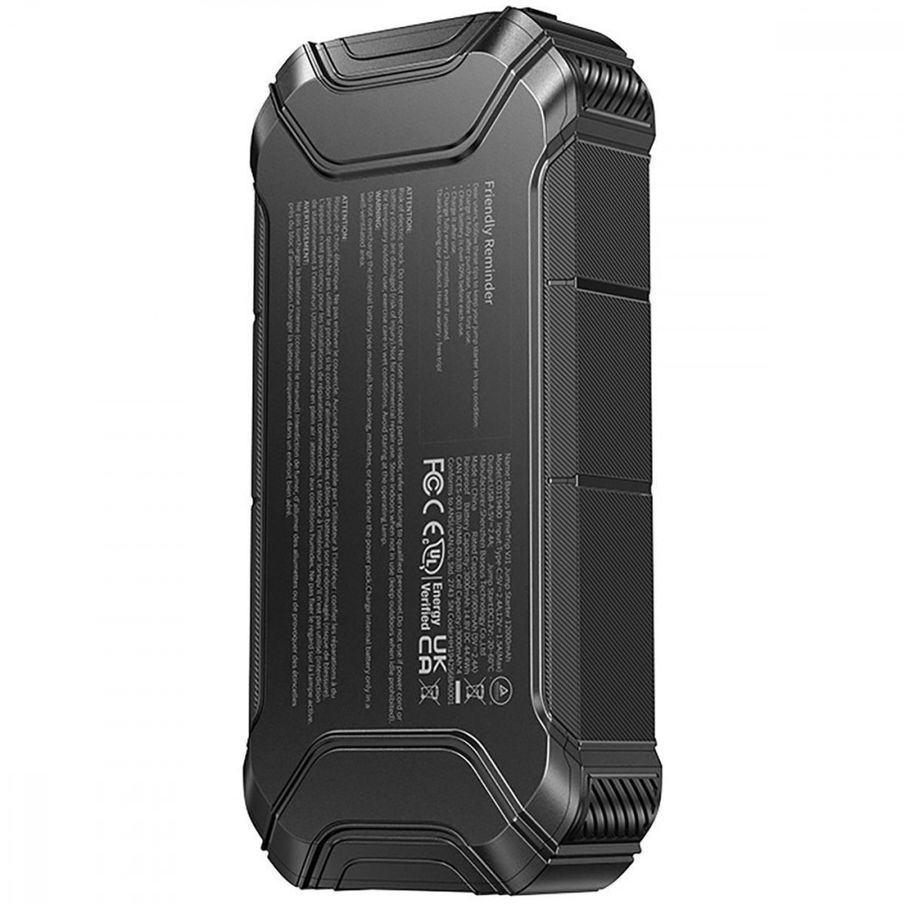 Пусковое устройство Baseus PrimeTrip VJ1 Car Jump Starter 12000 mAh black (C0119400) Черный на картинке №4