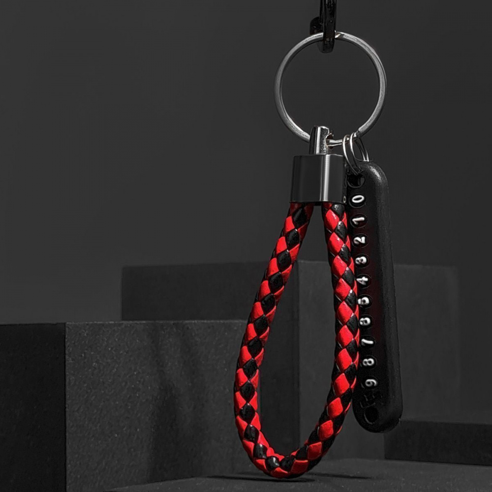 Брелок для ключей leather braided with carabiner - фото 5