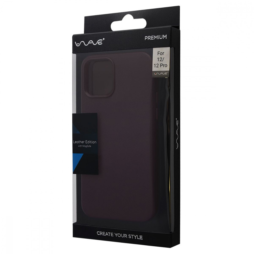 Чехол WAVE Premium Leather Edition Case with Magnetic Ring iPhone 12/12 Pro - фото 1
