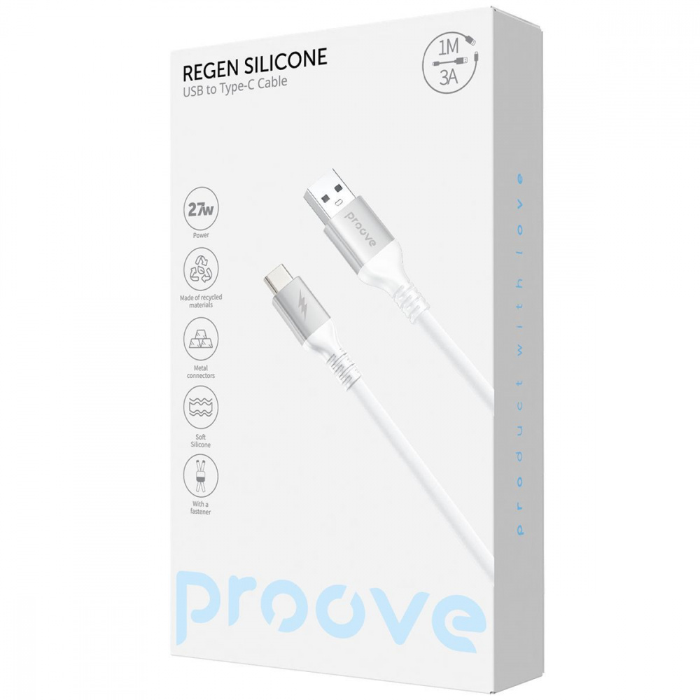 Кабель Proove ReGen Silicone USB to Type-C 3A (1m) — Придбати в Україні - фото 1