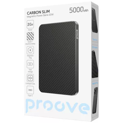 Портативная Батарея Proove Carbon Slim 20W 5000mAh — Придбати в Україні