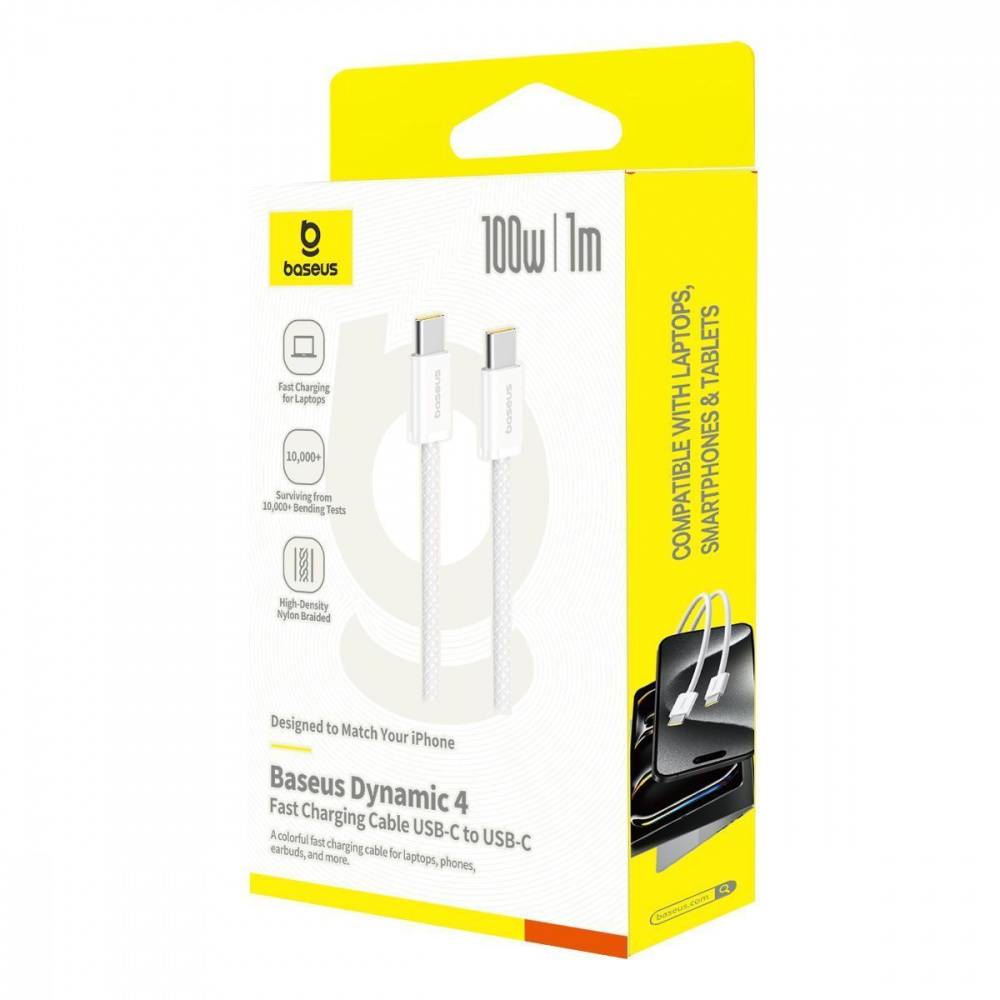 Кабель Baseus Dynamic 4 Fast Charging Type-C to Type-C 100W (1m) — Придбати в Україні - фото 1