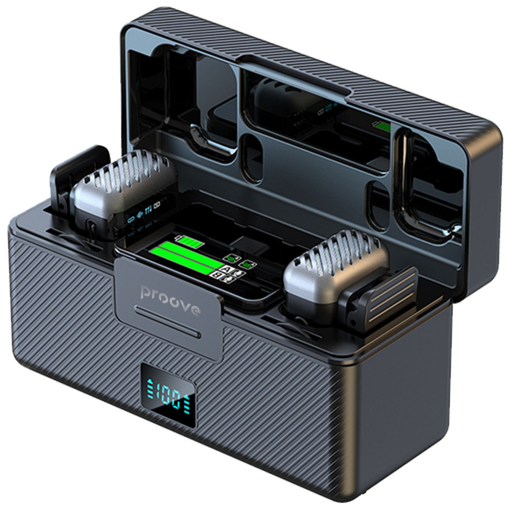 Бездротовий петличний мікрофон Proove Ripple black на малюнкі №3