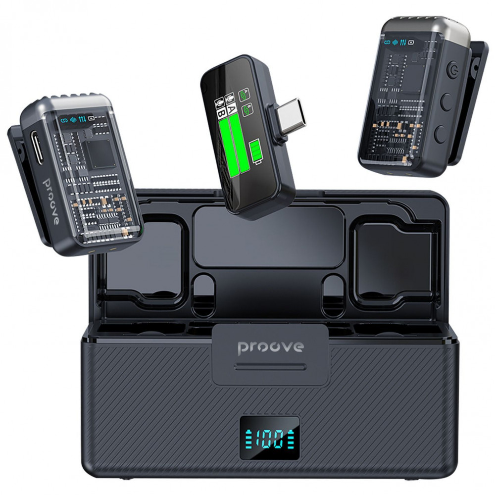 Бездротовий петличний мікрофон Proove Ripple black на малюнкі №4