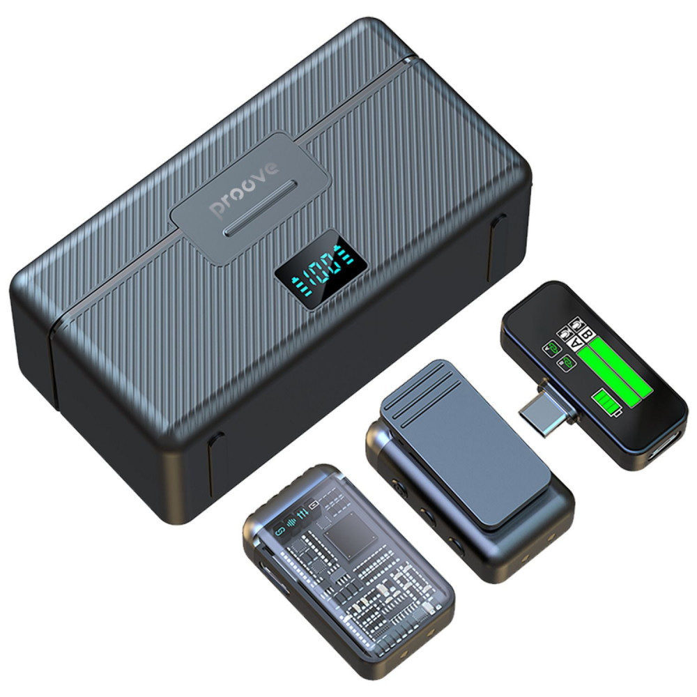 Бездротовий петличний мікрофон Proove Ripple black на малюнкі №5