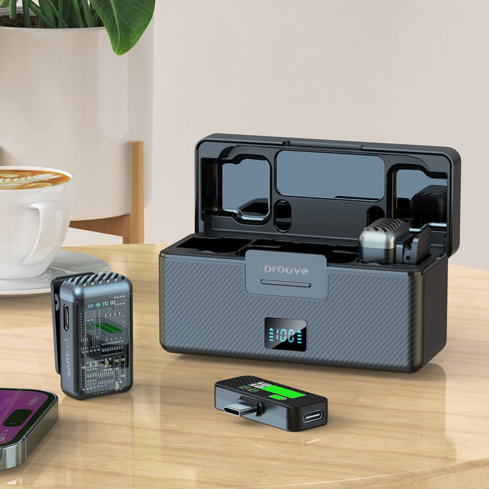 Бездротовий петличний мікрофон Proove Ripple black на малюнкі №7