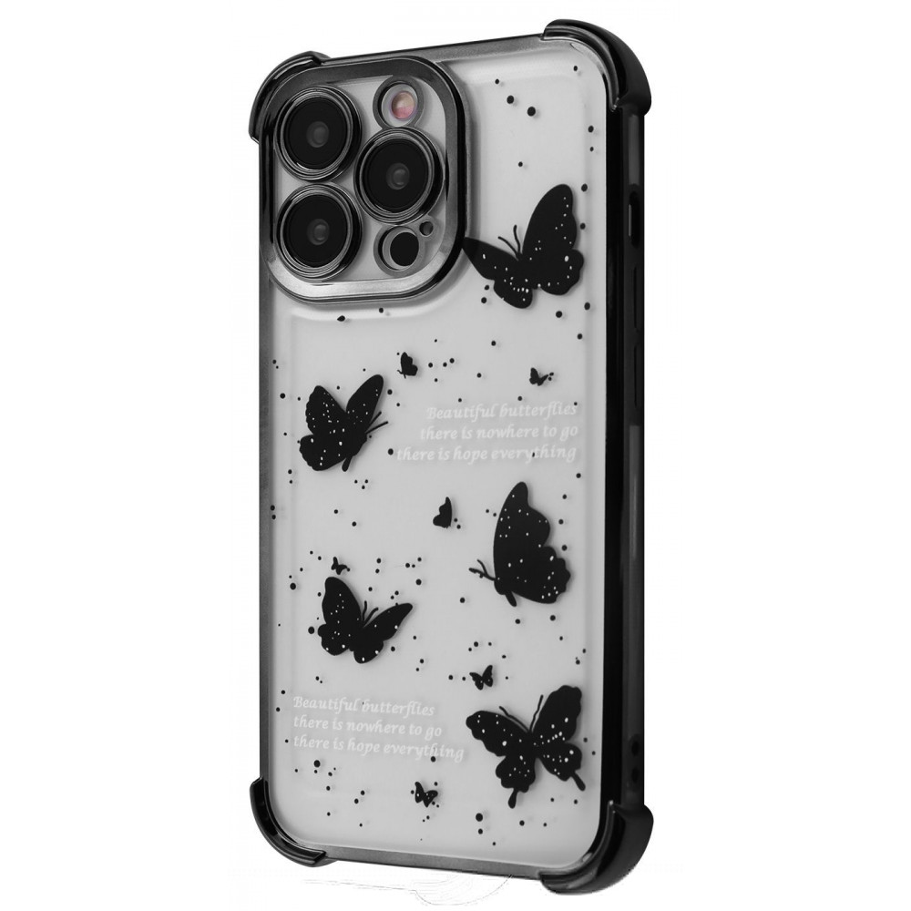 Чехол WAVE Winkie iPhone 16 Pro black/butterfly на картинке №1