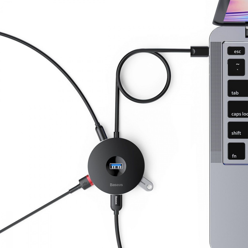 USB-Хаб Baseus Round Box USB to USB 3.0 + 3USB 2.0 (1m) — Придбати в Україні - фото 1