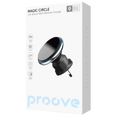 Купить Автодержатель с Беспроводной Зарядкой Proove Magic Circle 15W 44888 - Ncase