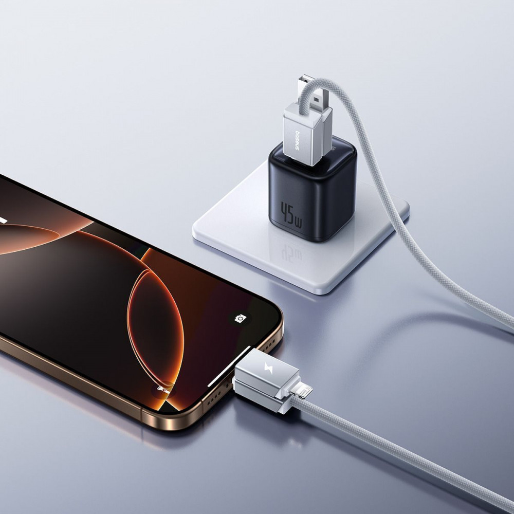 Кабель Baseus Versatile Two-for-Two Fast Charging Cable USB+Type-C to Type-C+Lightning 60W 2m — Придбати в Україні - фото 12