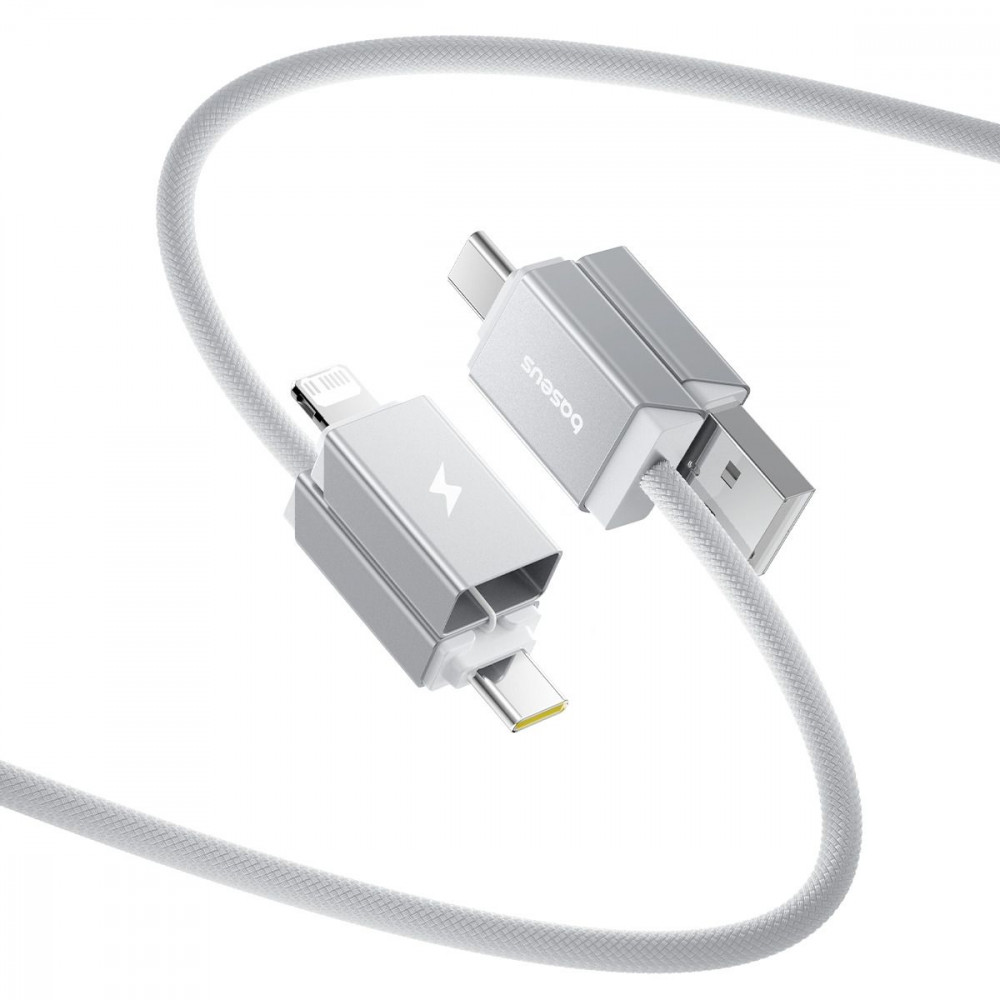 Кабель Baseus Versatile Two-for-Two Fast Charging Cable USB+Type-C to Type-C+Lightning 60W 2m — Придбати в Україні - фото 8